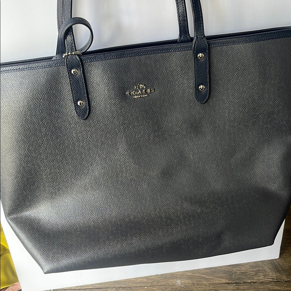 Coach Dark Leather Carryall